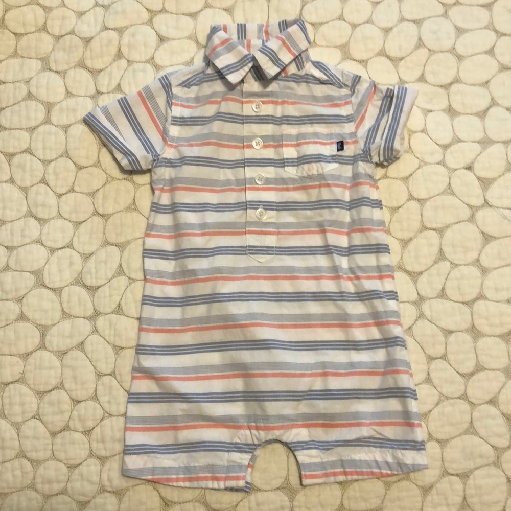OshKosh boys one piece dress up striped outfit